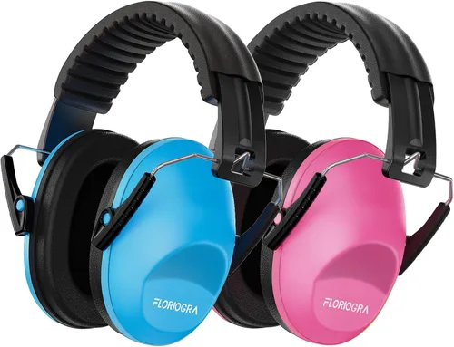 Miniatura 9 de Floriogra Paquete de 2 Auriculares con Cancelación de Ruido para Niños, Orejeras de Protección Auditiva para Niños con Autismo, Niños Pequeños