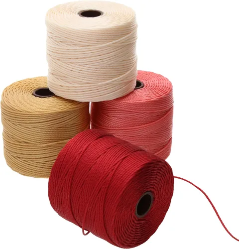 Miniatura 102 de The Beadsmith S-Lon Cordón para Cuentas – Cordón de Nylon Torcido de 0.5 mm para Ensartar, Paquete de 4, Mezcla de Neutrales Fríos, TEX210, 77