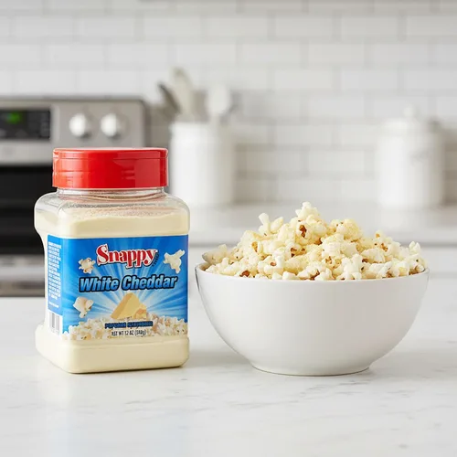 Miniatura 4 de Snappy Condimento para palomitas de maíz con queso cheddar blanco, 12 onzas, distintivo mezclador de sabor cremoso, sin MSG añadido
