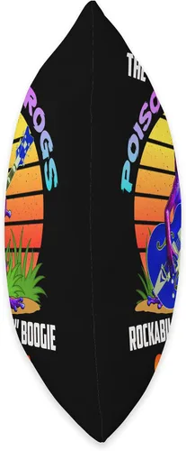 Miniatura 2 de Funny Cute Frog 1950's 1960's Vintage Nostalgia Poison Dart Frogs Blues Retro Rockabilly Fifties Dark Shades - Almohada de 18 x 18 pulgadas