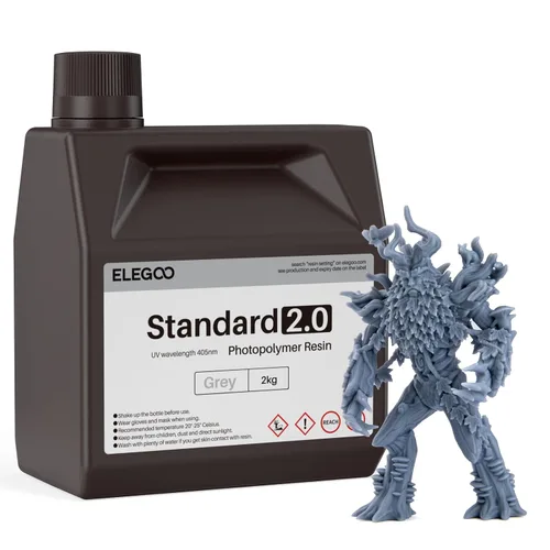 Miniatura 16 de ELEGOO Resina de impresora 3D estándar mejorada 2.0, resina fotopolimérica de curado UV de 405 nm para Mars Saturn Jupiter MSLA DLP LCD 3D Printing