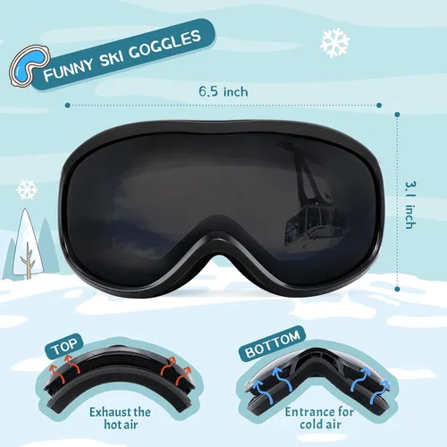 Miniatura 3 de Supertrip Gafas de esquí para niños, gafas de snowboard antivaho para niños y niñas de 5 a 15 años