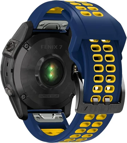 REYDA Correa de silicona compatible con Garmin Fenix 8 Pro/8/E 1.850 in, 0.866 in, correa de reloj de ajuste rápido, suave, flexible, correa de Azul