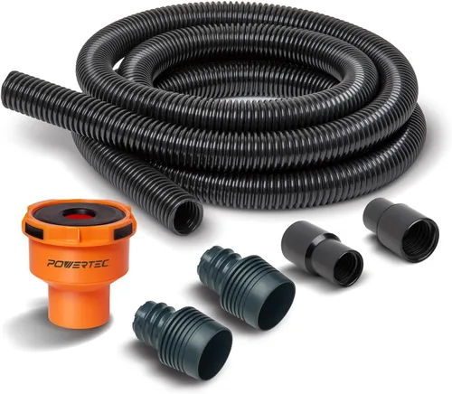 Miniatura 12 de POWERTEC 70296 Reemplazo del adaptador de manguera atornillada, adaptador de manguera roscada de 1-1/2 pulgadas para kits de montaje POWERTEC 70175