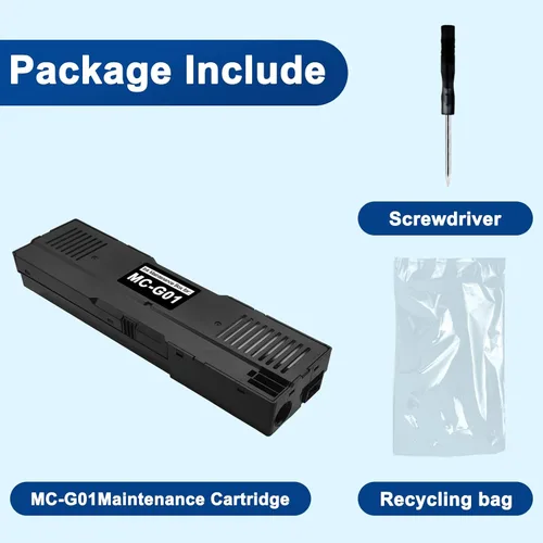 Miniatura 4 de MC-G01 Tanque de Cartucho de Mantenimiento MCG01 Caja de Recolección de Tinta de Desecho Reemplazo para Impresora Canon MAXIFY GX6020 GX6021 G6091