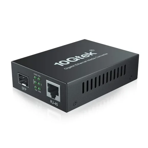 Miniatura 17 de 10Gtek un par de convertidores de medios bidi de Ethernet Gigabit, convertidor de fibra LC única de modo único a Ethernet RJ45 para X1