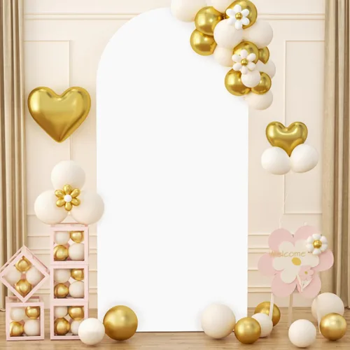 Miniatura 21 de Cubierta de arco de 6 x 2.6 pies, cubierta de elastano para arco de boda, cubierta de telón de fondo de arco de boda, cubierta de fondo de arco