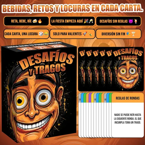 Miniatura 4 de Desafíos y Tragos – Juego de cartas para adultos Juegos de mesa en español con Alcohol Juego de beber para Fiestas, Bachelorette, parejas