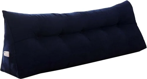 Miniatura 21 de Almohada de cuña para pared de cama, cabecera de almohada de respaldo de cama, almohada de lectura triangular grande, con funda extraíble
