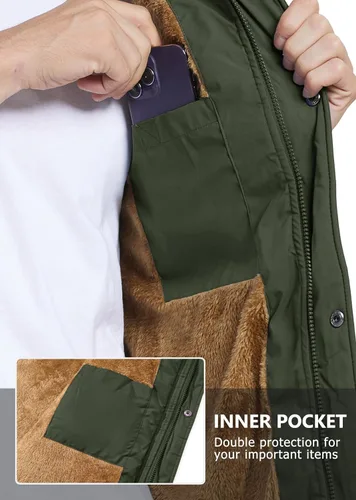 Miniatura 5 de MAGCOMSEN Chaleco de invierno para hombre, ropa de abrigo con forro polar, chaleco cálido sin mangas
