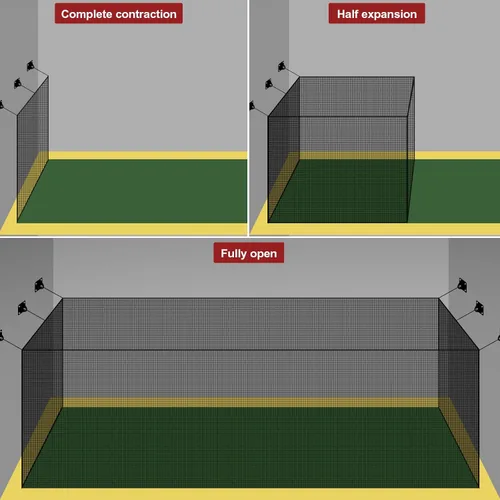 Miniatura 7 de RIIFRILY Redes para Jaulas de Bateo de Béisbol, 20'L/35'L/55'L/70'L Redes para Jaulas de Béisbol y Softbol, Malla de HDPE Cerrada #42/#45