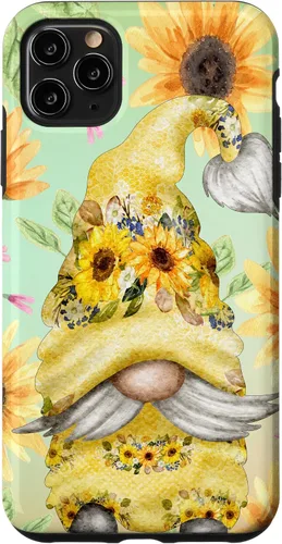 Miniatura 13 de iPhone 14 Pro Max Gnomo de girasol para jardín mamá hippies lindo patrón de verano caso