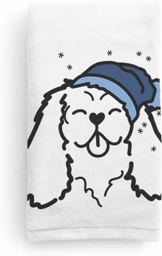 Miniatura 18 de Inkopious Gorro de invierno Airedale Terrier Toalla de mano decorativa - Decoración navideña para el hogar