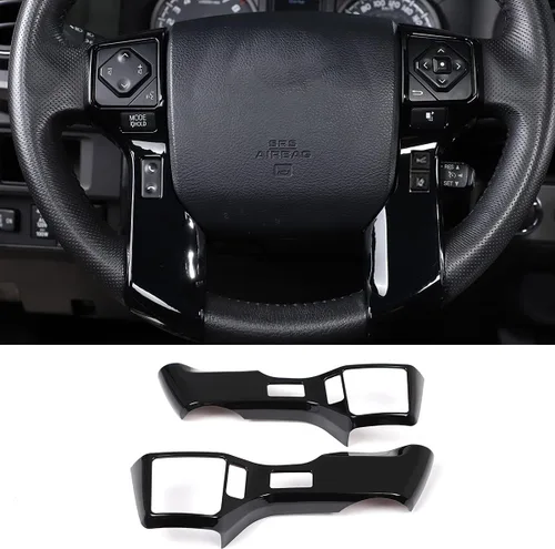 Miniatura 19 de Molduras Cromadas para Volante de Automóvil Cubiertas Adhesivos Calcomanías Compatible con Toyota Tundra 2014-2021 Tacoma 2016-2022 ABS Accesorios