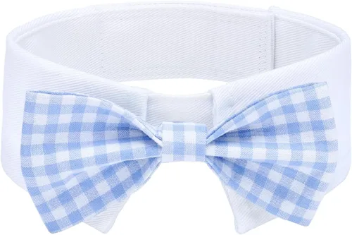 Miniatura 32 de Collar de esmoquin con moño para perro Segarty - Corbatín negro con corbata de cuello ajustable y hecha a mano en blanco para gatos y perros machos
