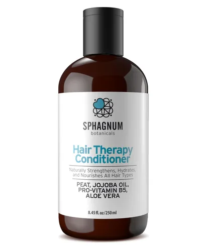 Sphagnum Botanicals Acondicionador natural de argán y aceite de oliva - Tratamiento eficaz de barro de turba para cabello fino, seco y dañado. Los