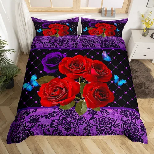 Miniatura 10 de Juego de funda de edredón de elefante bohemio para niños, tamaño individual, juego de ropa de cama de mandala bohemio de 2 piezas para decoración