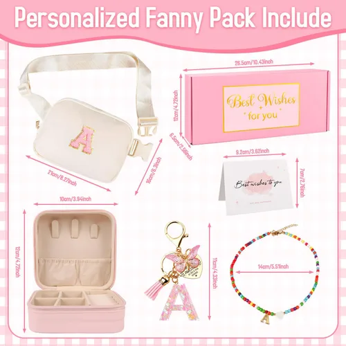 Miniatura 7 de Riñonera personalizada para niñas, Blanco Rosa, Small