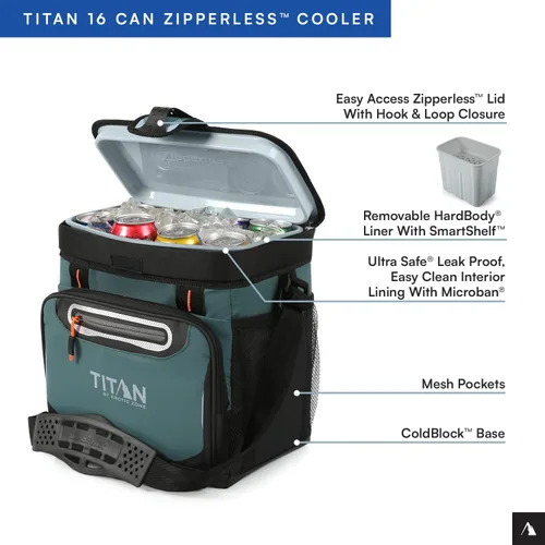 Miniatura 2 de Titan by Arctic Zone Deep Freeze Cooler - Enfriador de cuerpo duro sin cremallera, aislamiento de congelación profunda, forro de cuerpo duro