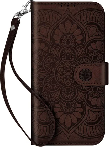 Miniatura 14 de Funda tipo cartera para iPhone 13, [Bloqueo RFID] con 3 ranuras para tarjetas con ranura para tarjeta de crédito, cubierta protectora magnética