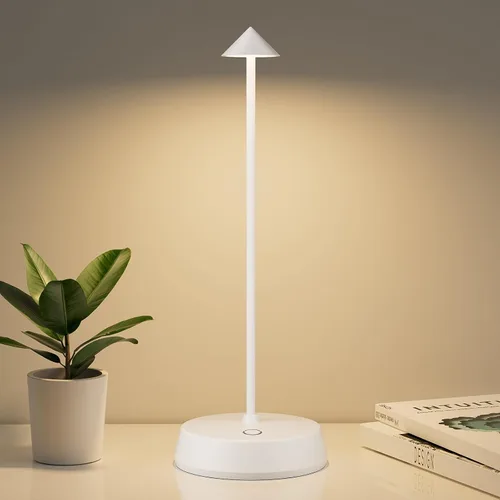 Miniatura 12 de Lámpara de mesa inalámbrica recargable, funciona con pilas, lámpara de escritorio de 6000 mAh, lámpara táctil regulable al aire libre, impermeable