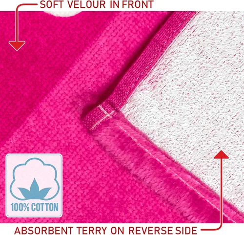 Miniatura 3 de Softerry - Toalla de playa personalizada con diseño de unicornio y llama, arcoíris rosa, 28 x 51 pulgadas (27.6 x 51.2 in), 100% algodón, terciopelo