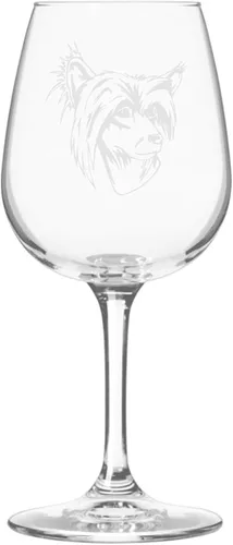 Miniatura 499 de Copa de vino de 12.75 onzas con diseño de perro grabado