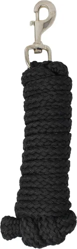 Caballo 8' suave redondo trenzado negro nailon 3/4" cuerda de plomo con broche niquelado 605SE01BK