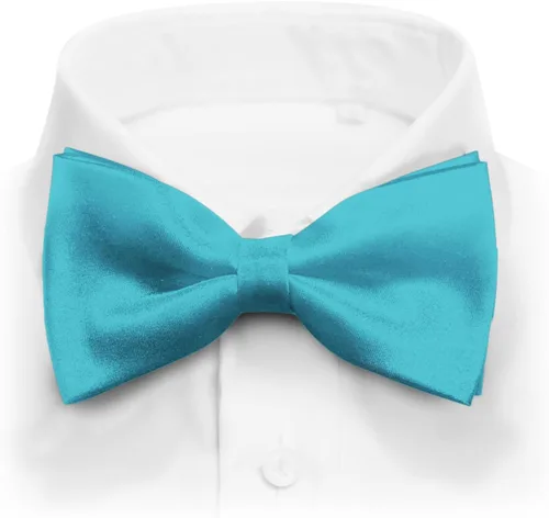 Miniatura 21 de Pajarita de esmoquin formal de satén preatada clásica para hombre, longitud ajustable, gran variedad de colores disponibles