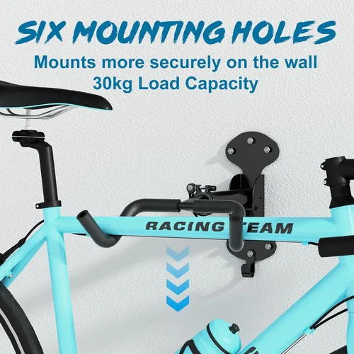 Miniatura 2 de Urban Deco Soporte de pared para bicicleta de 66 libras, capacidad de carga extensible, 6 pulgadas, soporte para bicicleta, garaje, diseño
