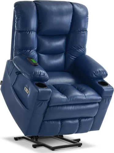 Miniatura 22 de MCombo Silla Reclinable Grande de Elevación con Triple Motor con Masaje y Calefacción Dual, Reposacabezas Ajustable para Personas Mayores Altas
