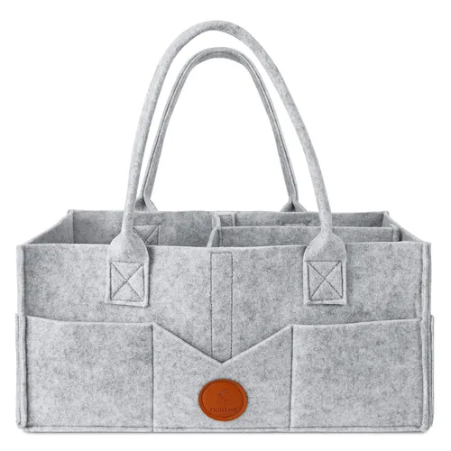 Maliton Organizador de pañales – Organizador de pañales para almacenamiento de guardería, organizador de pañales de fieltro para cosas de bebé con