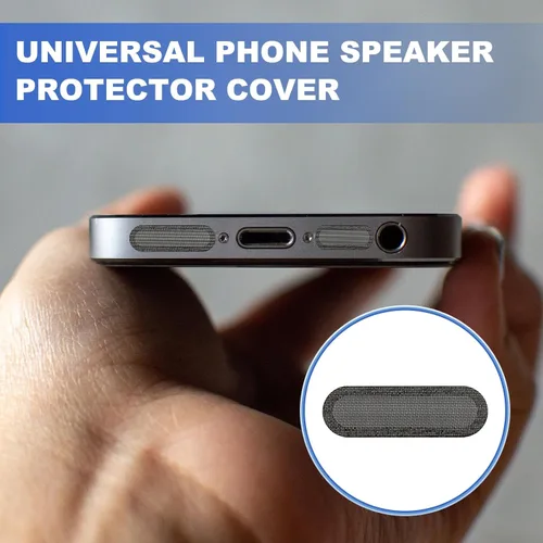 Miniatura 6 de PATIKIL Adhesivos de red a prueba de polvo para teléfono, 40 piezas para altavoz de teléfono, cubierta protectora de polvo universal, calcomanía
