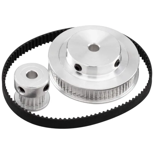Miniatura 2 de PAGOW Rueda síncrona GT2 20 y 60 dientes de diámetro de 0.197 in, polea de distribución de aluminio con longitud 7.874 in de ancho y correa de 0.236
