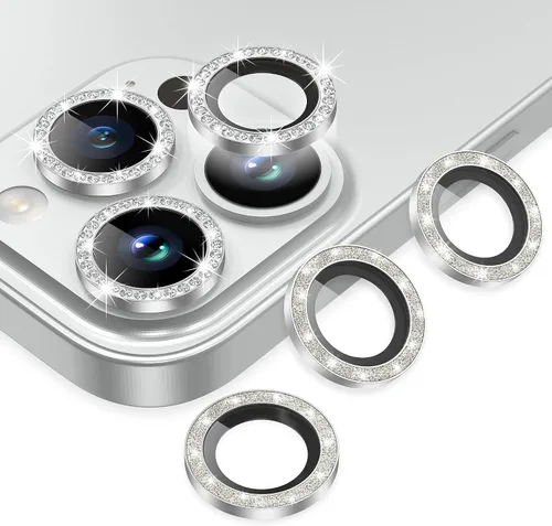 Miniatura 37 de AGVEE Paquete de 6 protectores de lente de cámara para iPhone 14 Pro de 6.1 pulgadas/14 Pro Max de 6.7 pulgadas, con diamantes brillantes y anillo