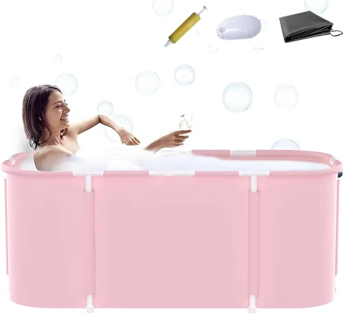 Miniatura 9 de Bañera portátil para cabina de ducha, bañera plegable grande de 47 pulgadas para adultos, bañera japonesa plegable independiente para baño familiar