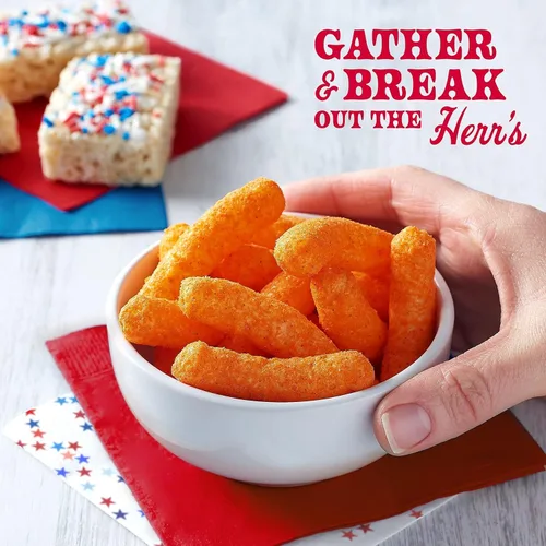 Miniatura 4 de Herr’s Cheese Curls, Sabor Carolina Reaper, Bocadillos sin gluten, Bolsa de 6 oz (12 unidades)