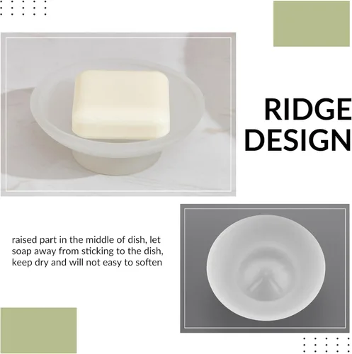 Miniatura 5 de Jabonera redonda, repuesto de vidrio esmerilado Aomasi para tocadores de baño, encimeras, fregadero de cocina