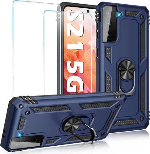 Miniatura 33 de Vaki Funda para Samsung Galaxy S22 5G con protector de pantalla integrado de grado militar, cubierta dura y resistente, funda resistente para Galaxy
