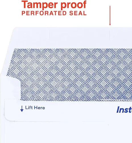 Miniatura 2 de Staples 1775860 Reveal-N-Seal Seguridad Tintado Dbl Ventana #8 5/8 Sobres Blanco 500/Bx