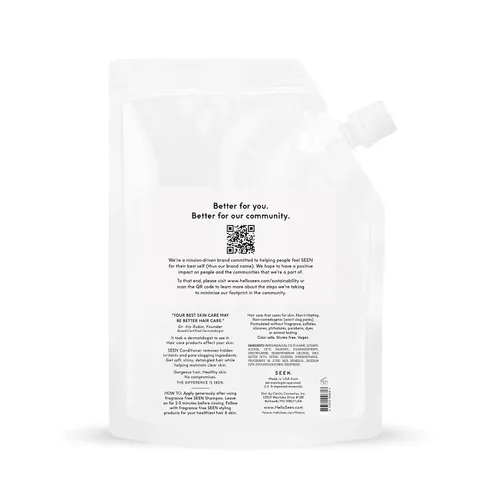 Miniatura 2 de SEEN Acondicionador ecológico, sin fragancia, acondicionador para el cabello no comedogénico, desarrollado por dermatólogos, seguro para pieles