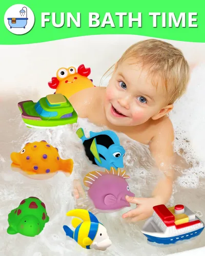 Miniatura 4 de Juguetes de baño para niños de 1 a 3 años, rellenos de calcetines de Navidad, regalos de cumpleaños para niños de 1, 2 y 3 años, juguete de baño sin
