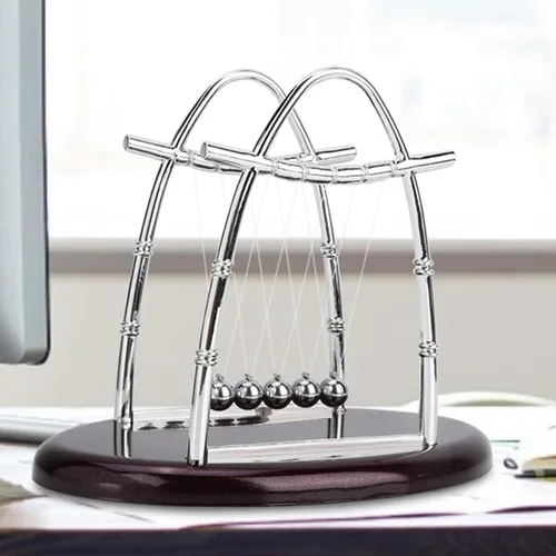 Miniatura 8 de Newtons - Bolas de equilibrio para cuna, bolas cinéticas oscilantes, bolas de equilibrio educativas de física, bolas de equilibrio de escritorio
