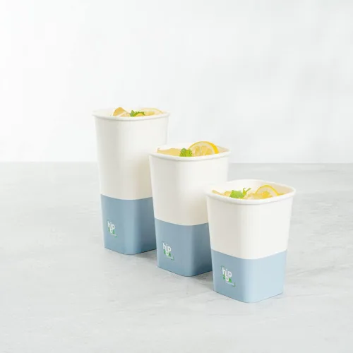 Miniatura 11 de Restaurantware Hip 2 Be Square - Tazas de café de papel de 12 onzas, 25 tazas de café reutilizables a prueba de fugas, tapas se venden por separado