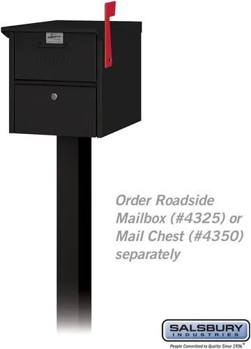 Miniatura 2 de Salsbury Industries Pedestal de cofre de correo, negro