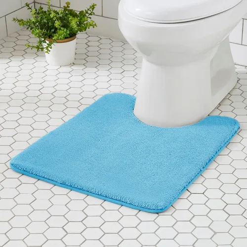 Miniatura 45 de MINIDEAR - Alfombras de baño 24x17 beige - Tapete de baño de espuma elástica gruesa, ultra suave y pachona, antideslizante, de secado rápido