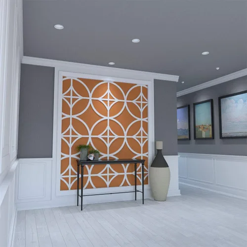Miniatura 3 de Ekena Millwork 23 3/8 pulgadas de ancho x 23 3/8 pulgadas de alto x 3/8 pulgadas de alto, grandes paneles de pared decorativos Crosby en PVC