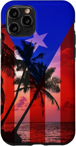Miniatura 28 de iPhone 11 Tropical Ocean Vibes Bandera de Puerto Rico - Funda del Orgullo Puertorriqueño