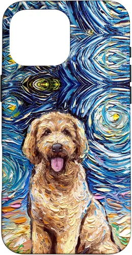 Miniatura 19 de Cute Goldendoodle Starry Night Doodle Dog Art by Aja Case for iPhone 17