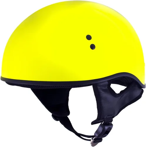 Milwaukee Helmets T68 'The O.G.' Hi-Vis - Casco para motocicleta, color amarillo neón, aprobado por DOT, para hombres y mujeres